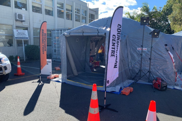 Image of Covertex AirShelter set up