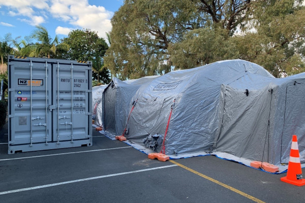 Image of Covertex AirShelter set up