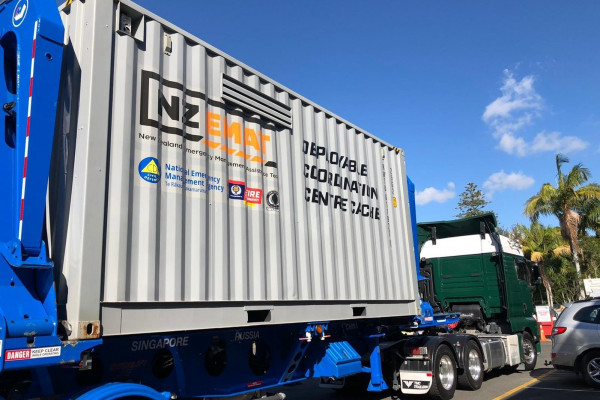 Image of Deployable Coordination Centre on top of a truck.